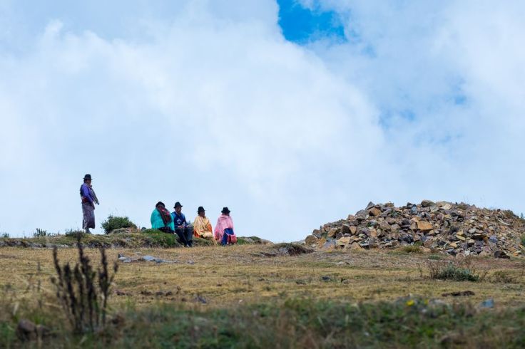 Petite pause bien méritée dos à la lagune
