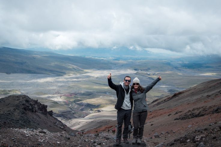 Vue depuis le refuge à 4800m d'altitude