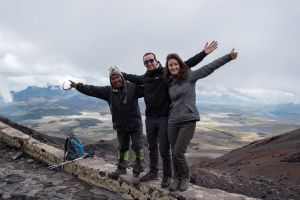 Depuis le refuge avec Rigoberto
