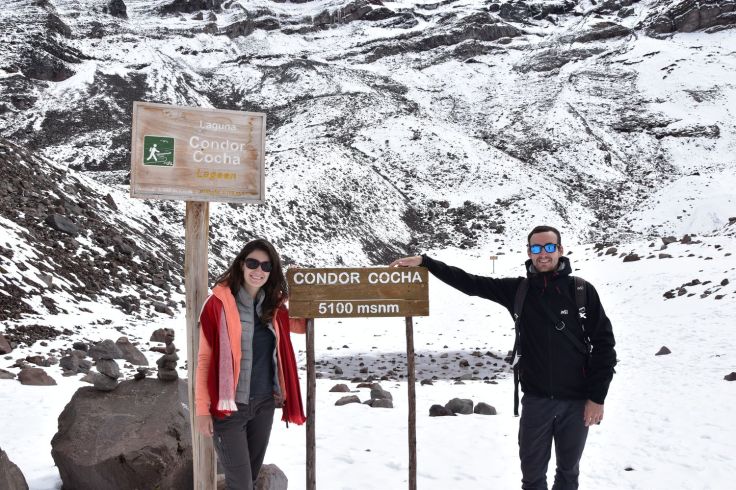 La lagune Condor Cocha à 5100m d'altitude