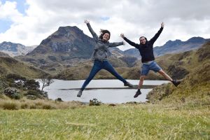 Saut au parc Cajas