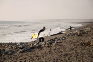 Le spot de surf à Huanchaco