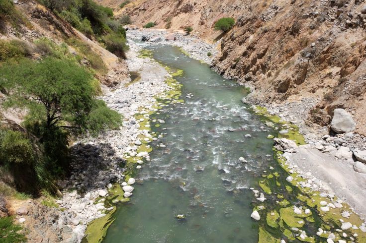 Rivière dans le canyon de colca