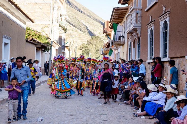Parade lors de la fête du village Torotoro, Torotoro, Bolivie