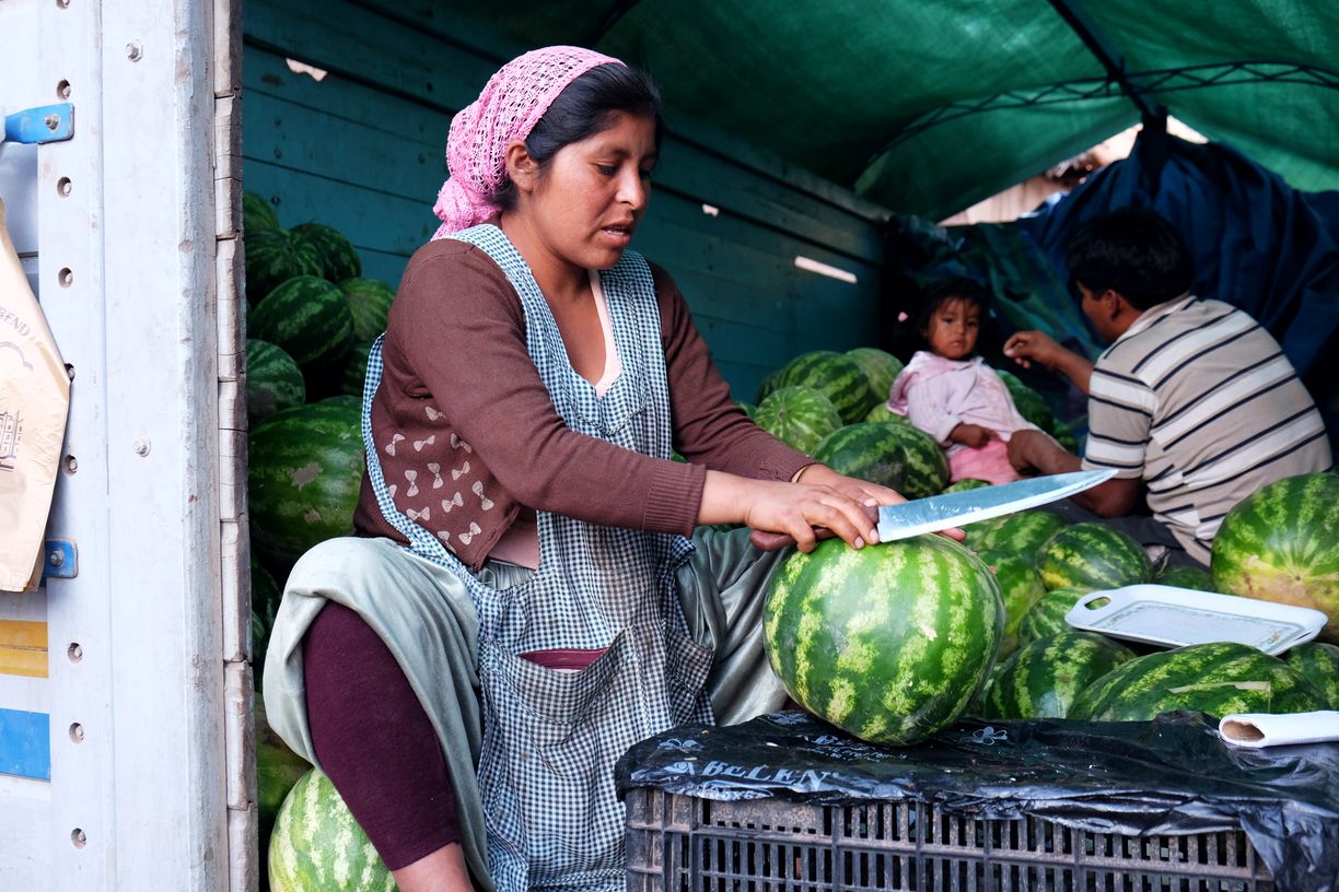 Vendeuse de pastèques, Torotoro, Bolivie