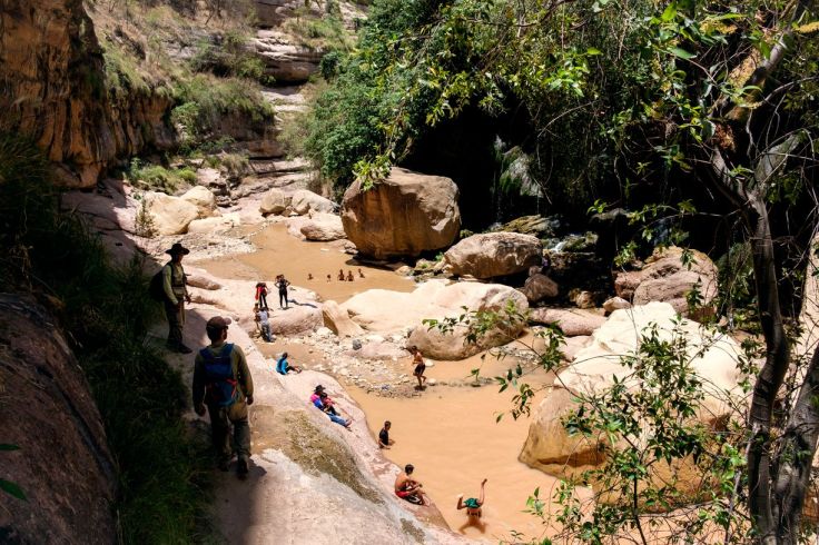 Baignade au fond du Canyon El Vergel